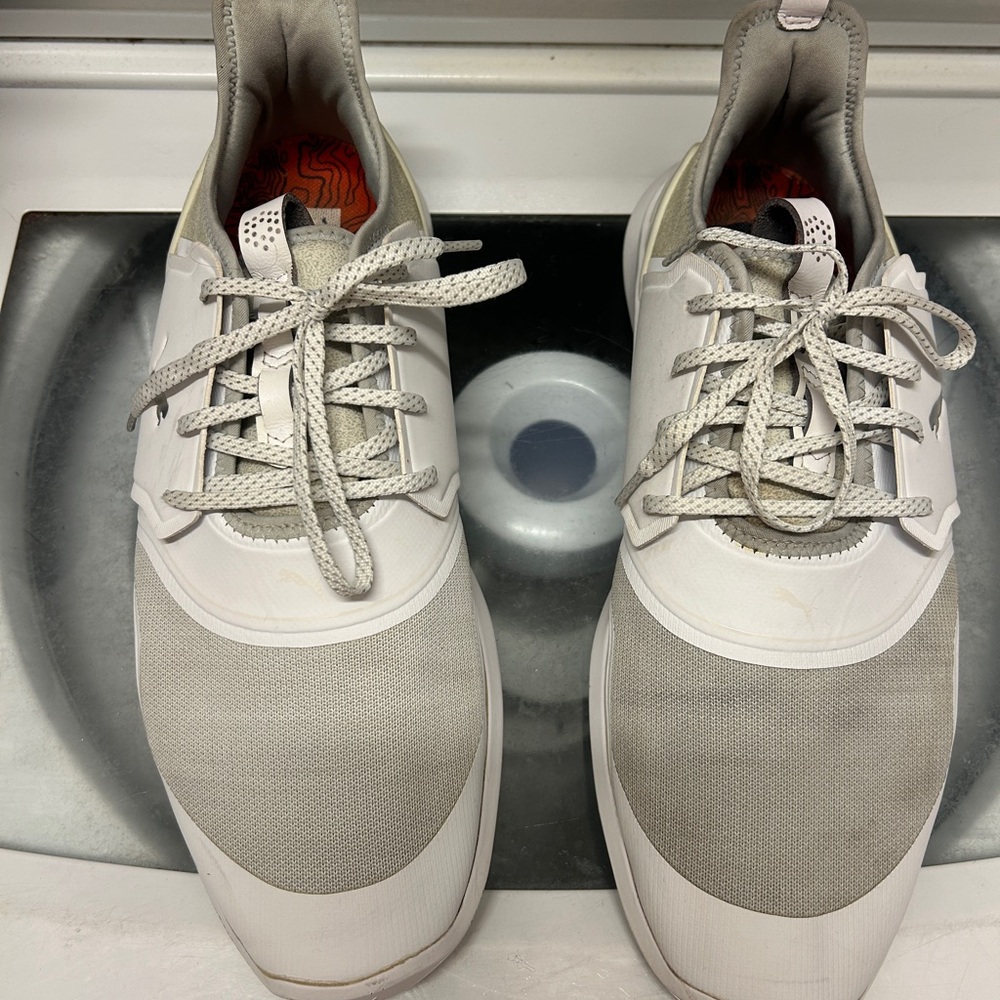 Puma Ignite White and Gray Golf Shoes Modern Comfort